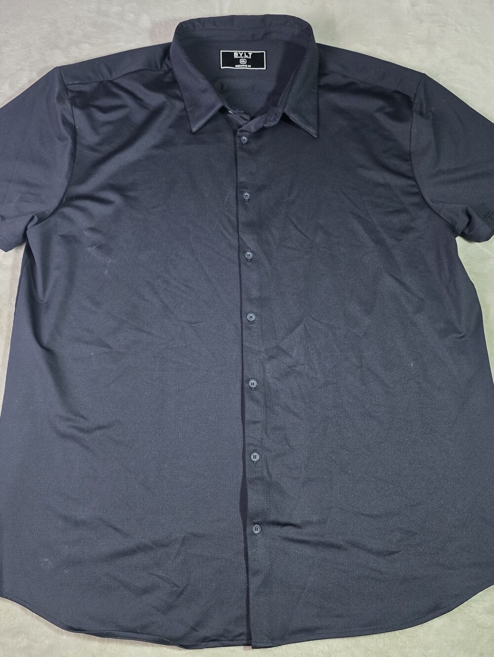 BYLT Executive Fit Short Sleeve Button Up Black Sz XXL